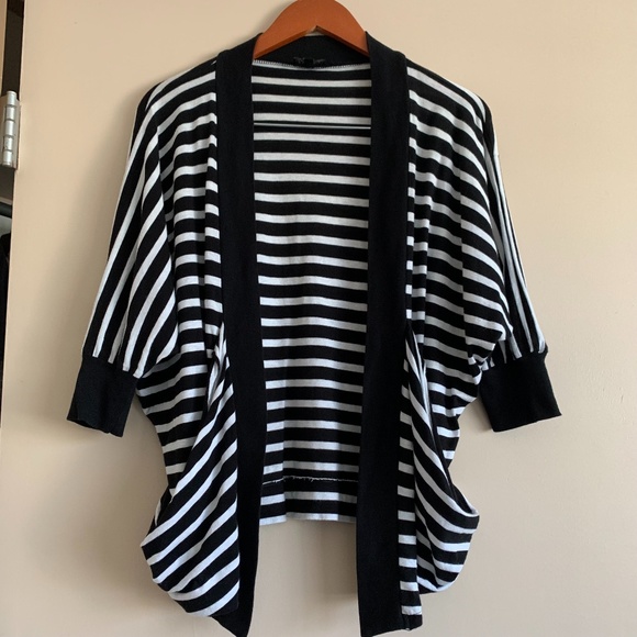 Express Striped Open Cardigan XS Dolman Sleeve with pockets - Picture 1 of 6